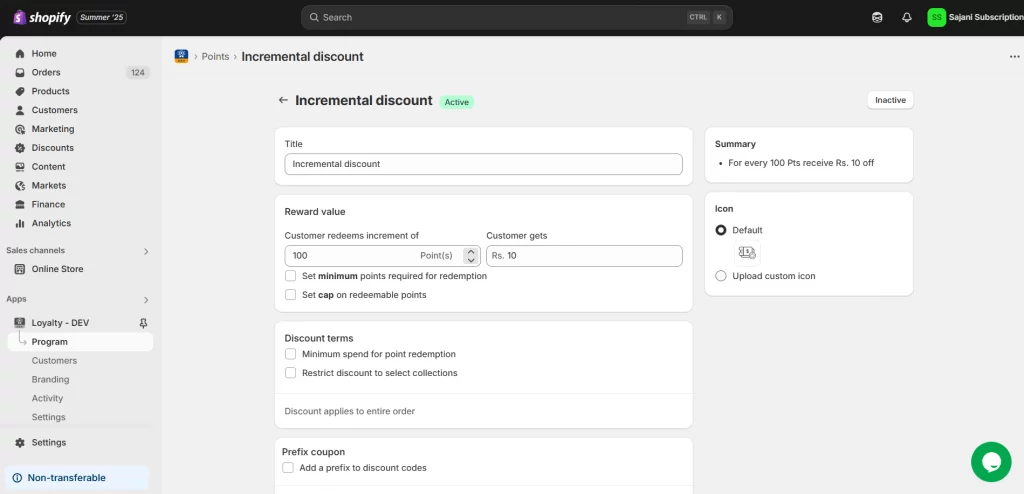 Incremental Discount