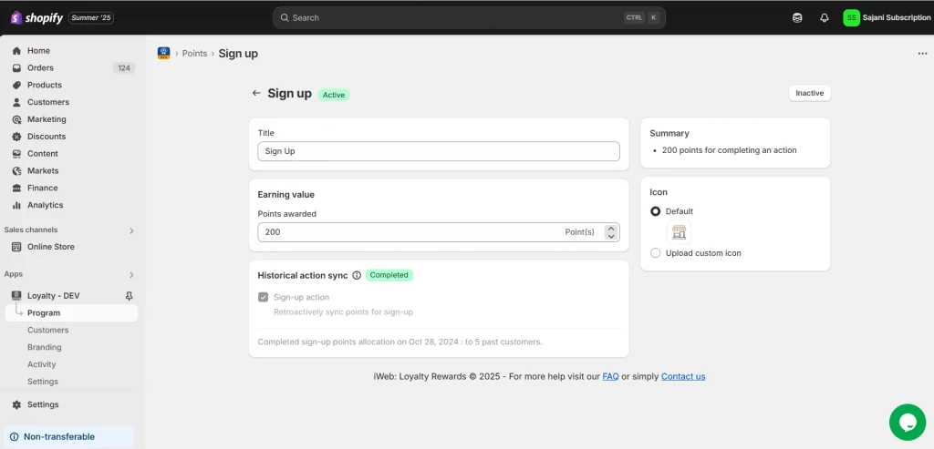sign up rule
