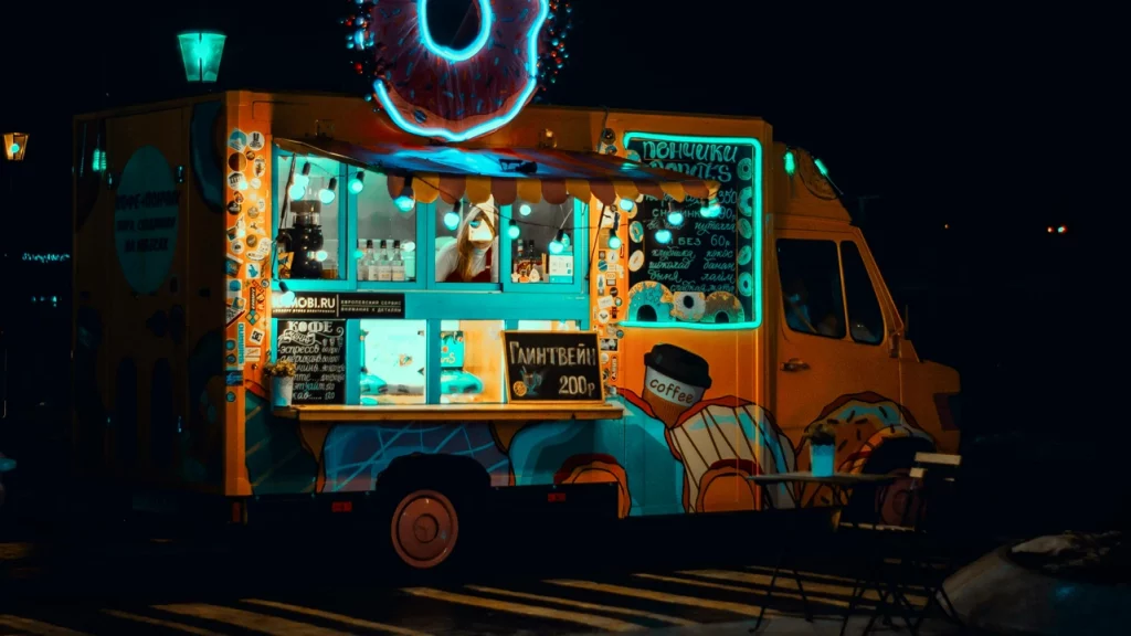 A Food truck business is being operated 