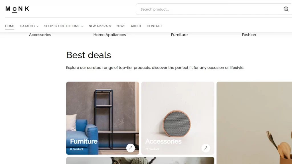 Demo page for Monk, the Shopify theme for dropshipping stores. 
