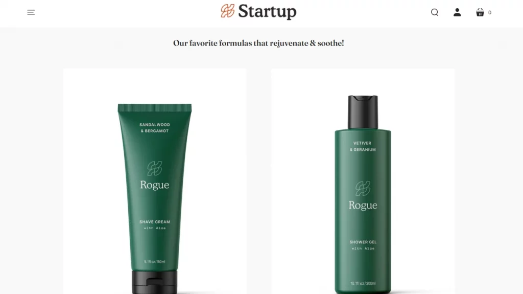 Demo page for Startup, the Shopify theme for dropshipping stores. 