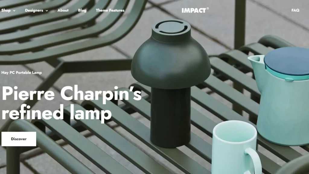 Demo page of the Cocoon preset of the Impact Shopify theme. 