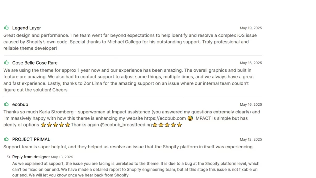 Reviews and ratings of the Impact Shopify theme. 