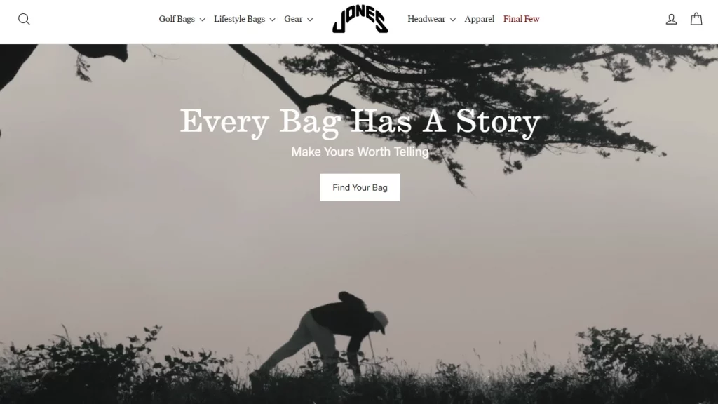 Jones Sports is using the Motion Shopify theme. 
