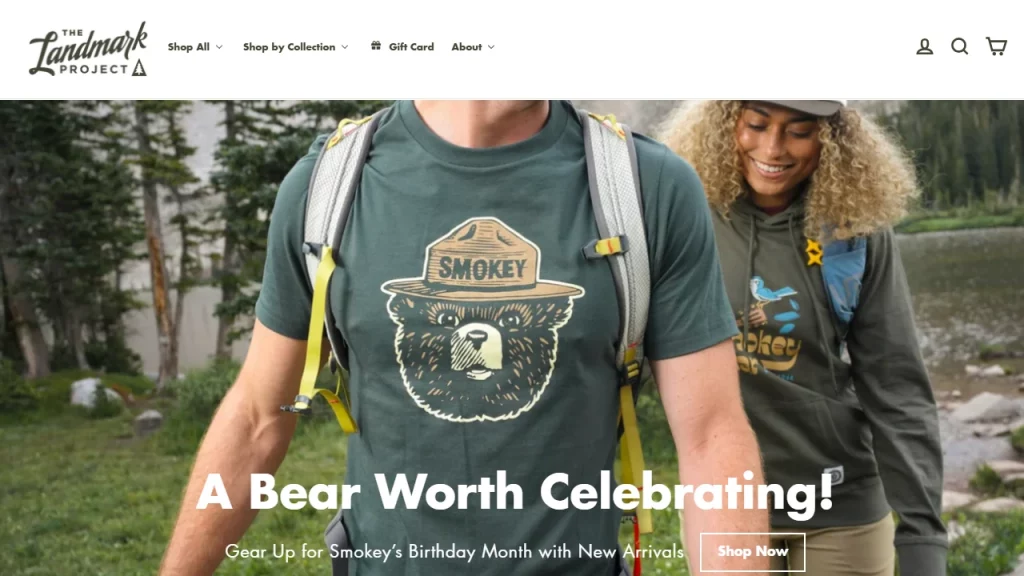 Homepage of the Landmark Project using the Motion theme. 