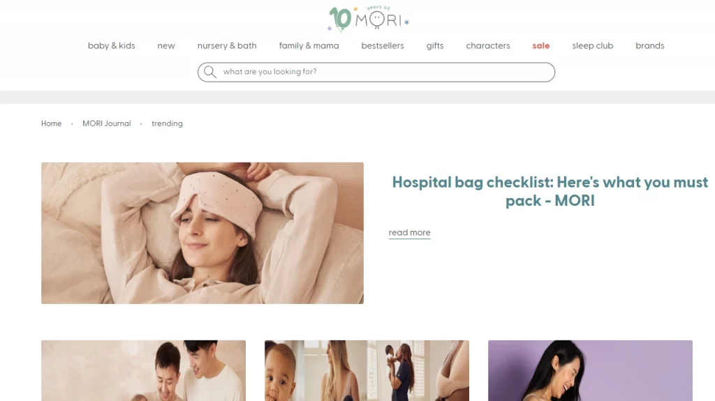Baby Mori shares user-generated articles. 
