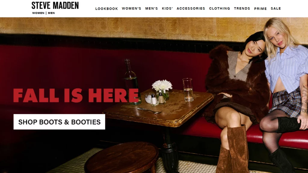 Steve Madden, a brand with a Shopify Plus website.