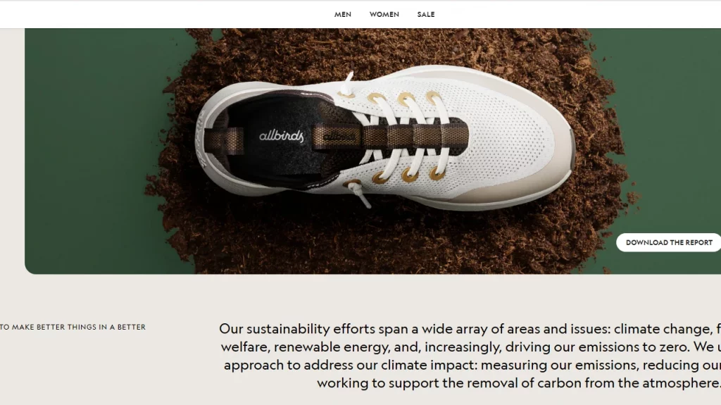 Allbirds, a brand with a Shopify Plus website.