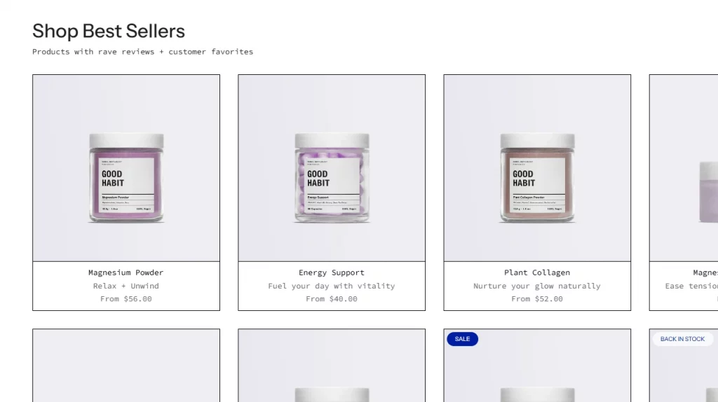 The preset Amplify of Broadcast Shopify theme
