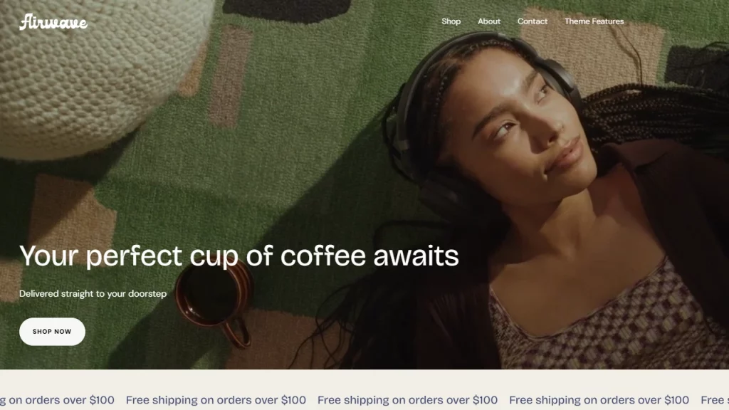 Demo of the Airwave preset of the Broadcast theme Shopify. 