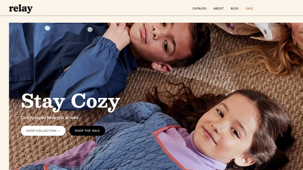 Relay preset of the Broadcast Shopify theme. 