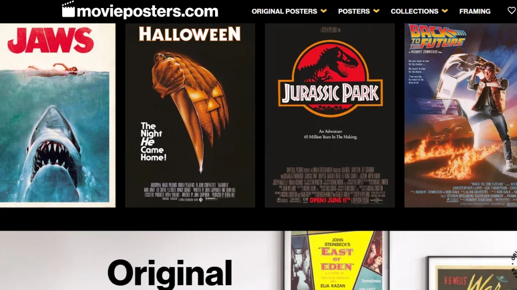 Movie Posters, one of the best Shopify art stores. 