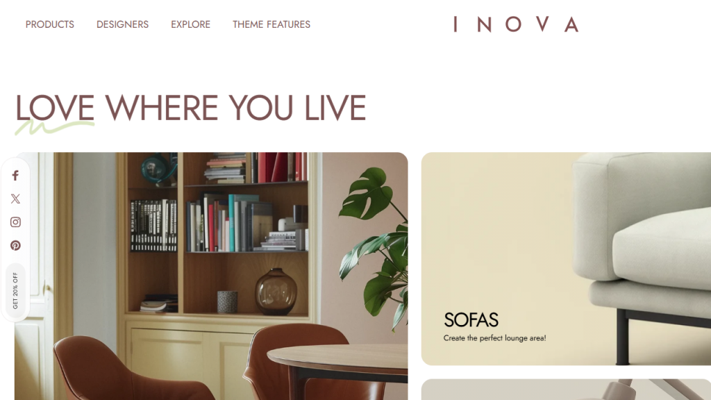 Inova preset of the Concept Shopify theme. 