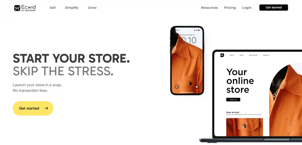 Ecwid ecommerce platform