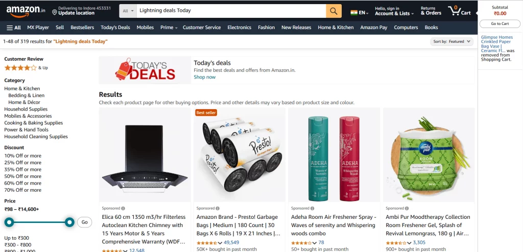 Amazon today's Deals