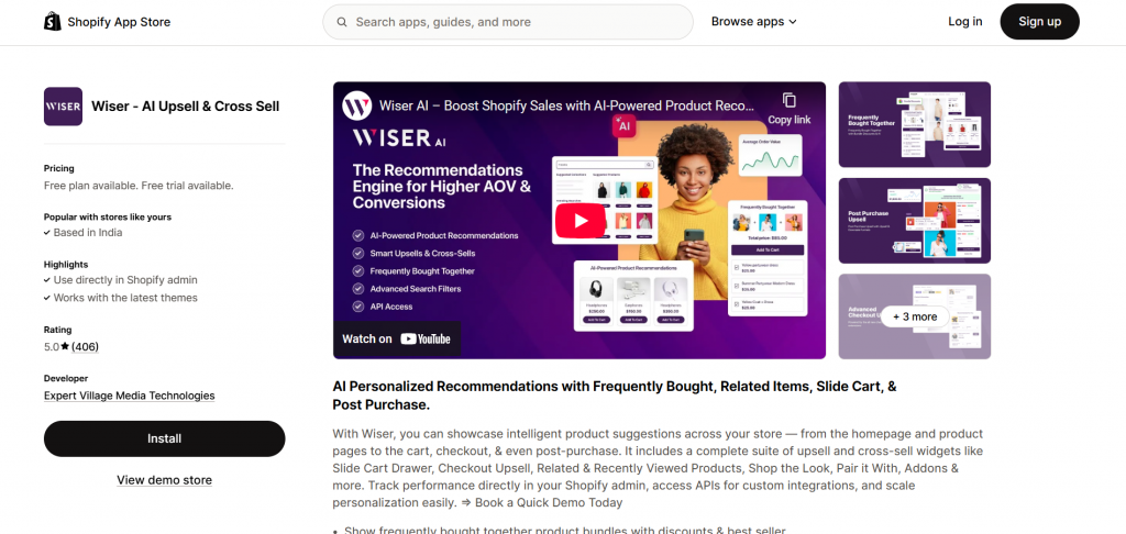 Wiser AI Upsell & Cross Sell
