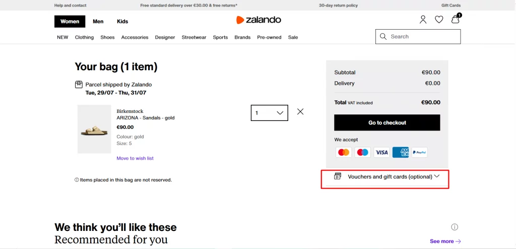 vouchers and gift cards offers on intent of product