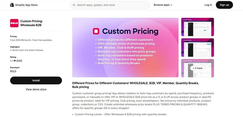 Custom Pricing Wholesale B2B