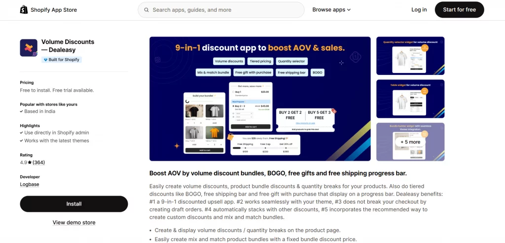 Dealeasy – Volume Discounts