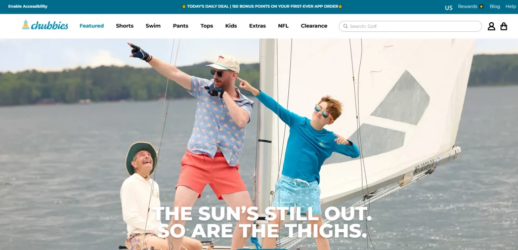 Chubbies Shopify Dropshipping Store 