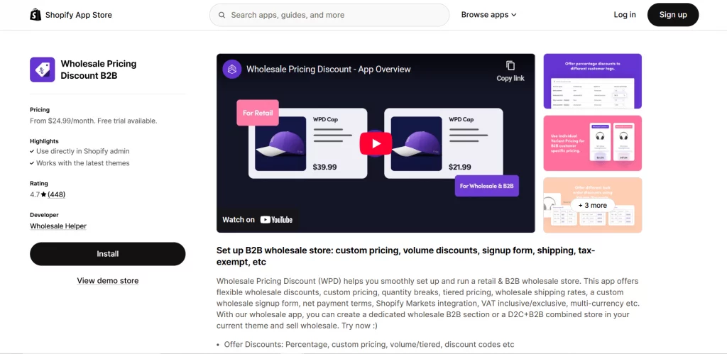 Wholesale Pricing Discount B2B
