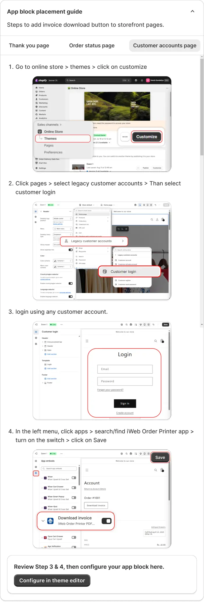 Legacy customer account page-2