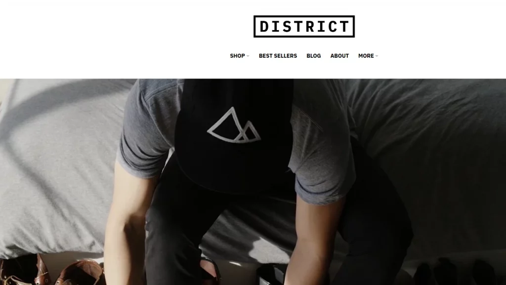 District Shopify theme, one of the fastest Shopify themes. 