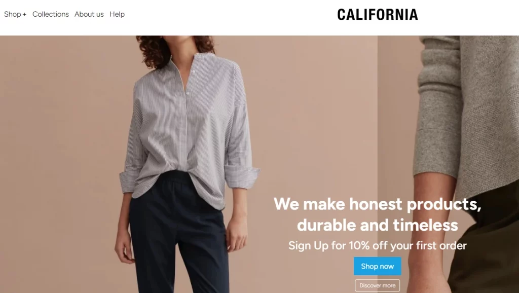 California Shopify theme, one of the fastest Shopify themes. 