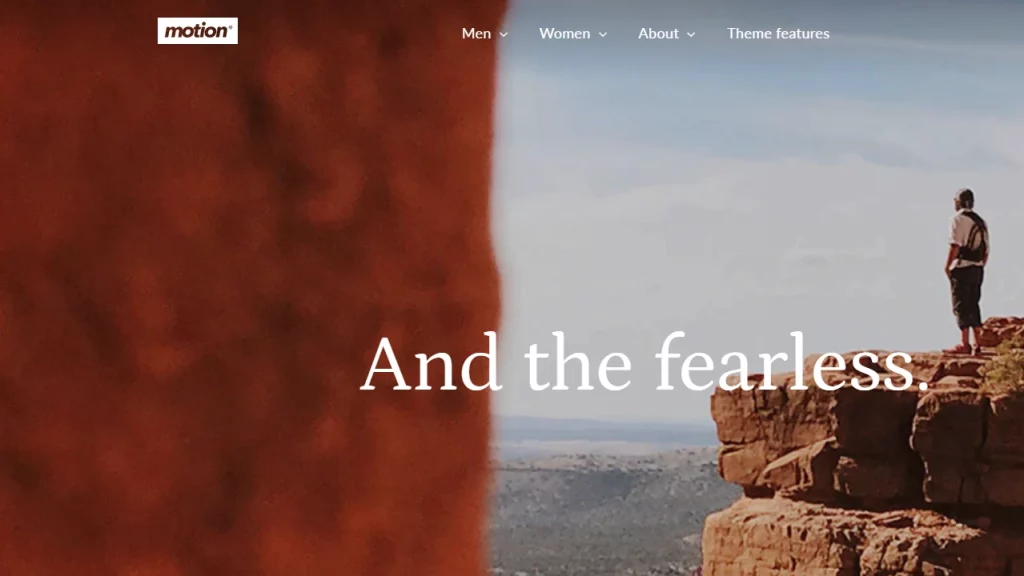 Motion Shopify theme, one of the fastest Shopify themes. 