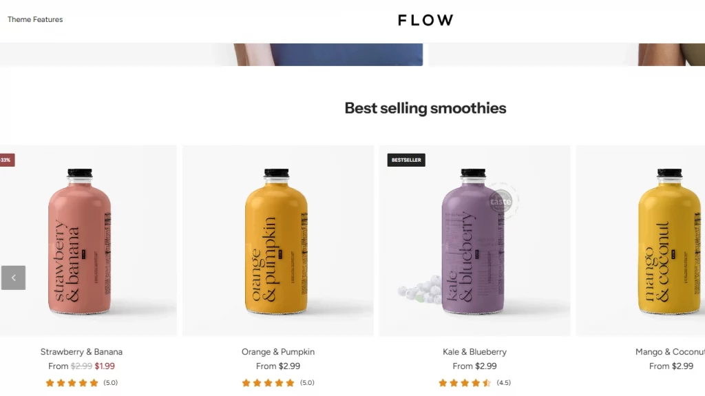 Flow, the default preset of the Flow Shopify theme. 