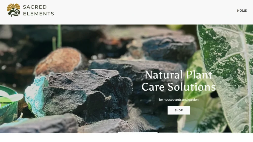Sacred Elements, a store using Flow Shopify theme. 