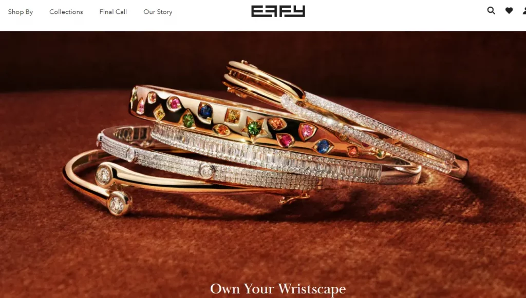 Effy Jewelry is a jewelry store set up on Shopify. 