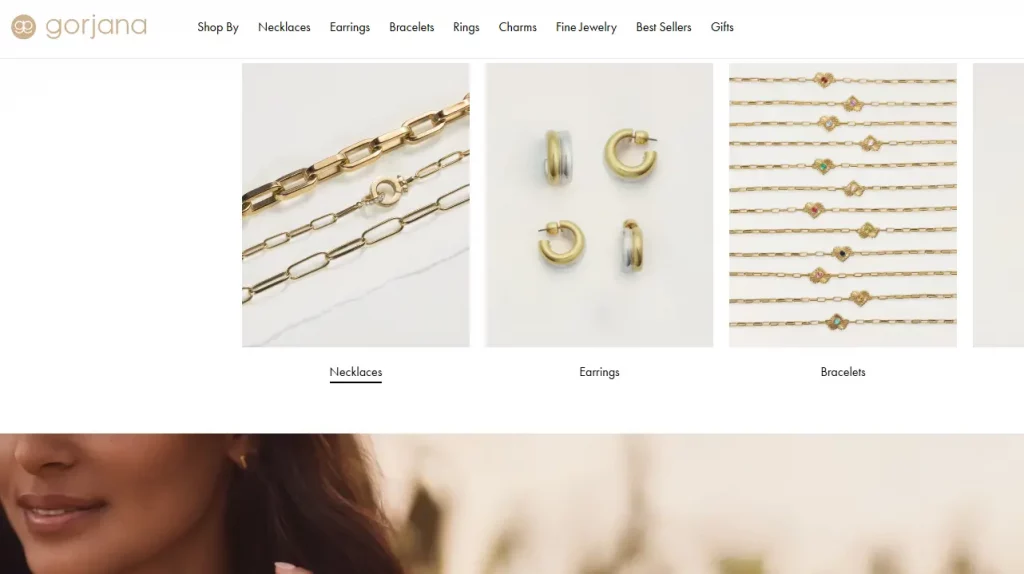 Gorjana, a jewelry store, is built on Shopify. 