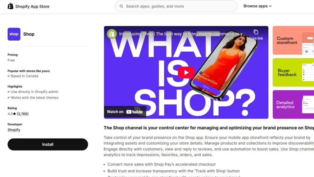Shop App on the Shopify App store. 