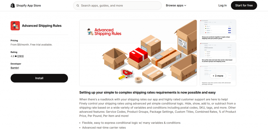 Advanced Shipping Rules
