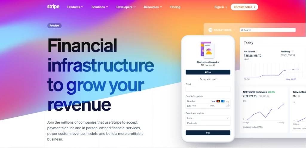 Stripe payment option