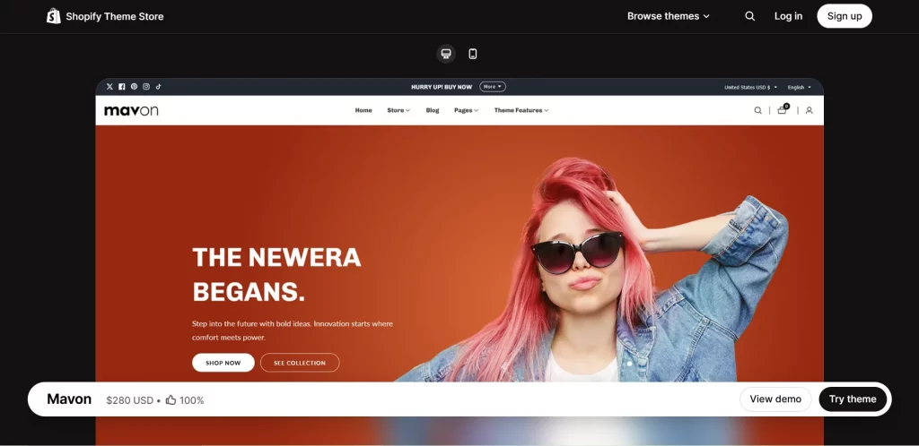  Shopify Mavon Theme