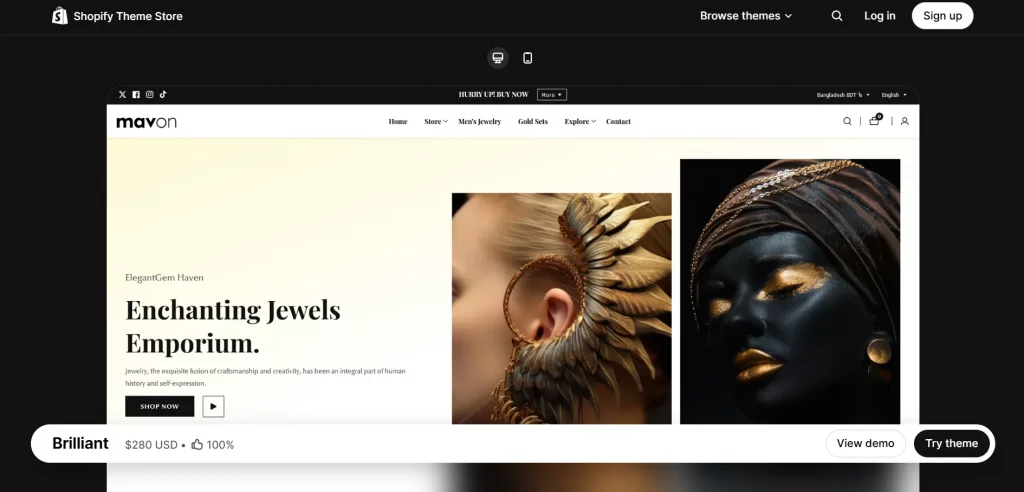 Brilliant Shopify theme 