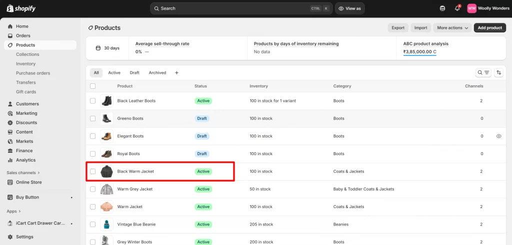 Add Sizes or Variants for Existing Products 