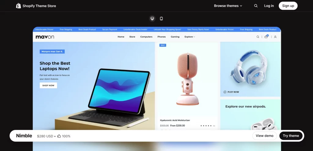 Nimble shopify theme