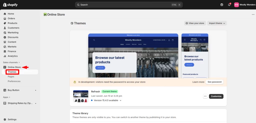 Select and Customize a Theme