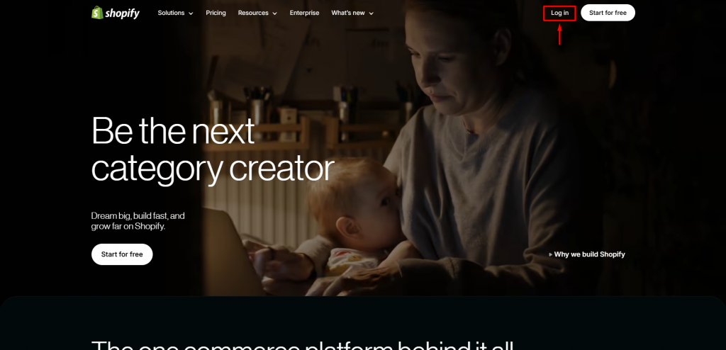 Shopify admin store
