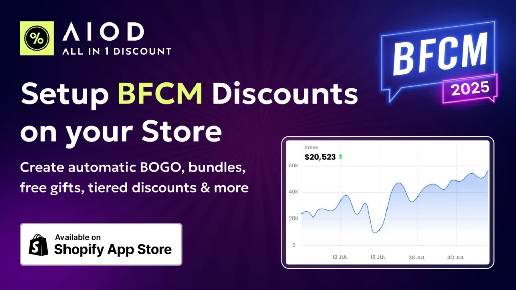 BFCM discount Shopify app, AIOD
