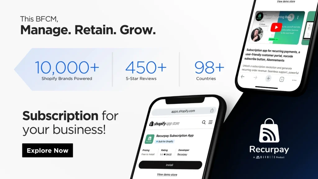 Recurpay, the Black Friday Shopify app Recurpay, the Black Friday Shopify app