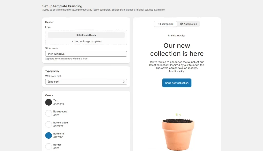 Set up Your Brand Template