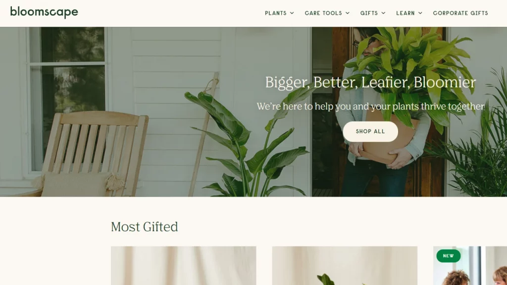 Bloomscape. A Shopify Home & Garden store.