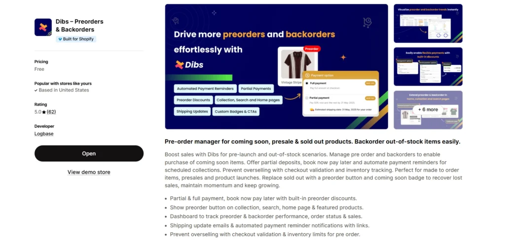 Dibs - Preorders & Backorders app for beauty stores Dibs - Preorders & Backorders app for beauty stores