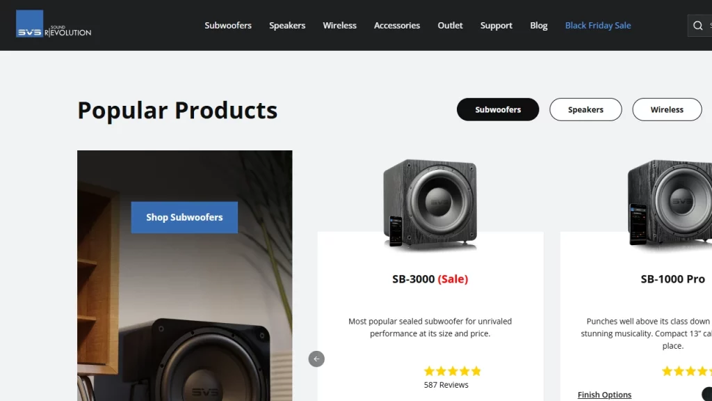 SVS Sound's homepage SVS Sound's homepage