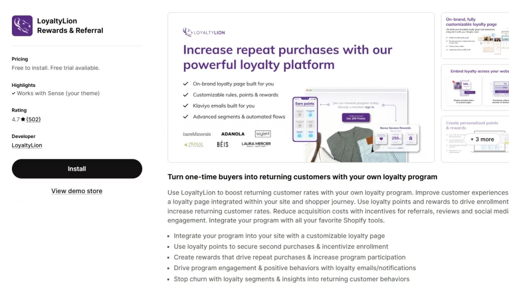 LoyaltyLion, rewards and referral Shopify app