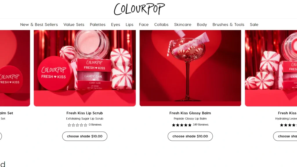 Homepage of Colourpop, a beauty store in Shopify Homepage of Colourpop, a beauty store in Shopify